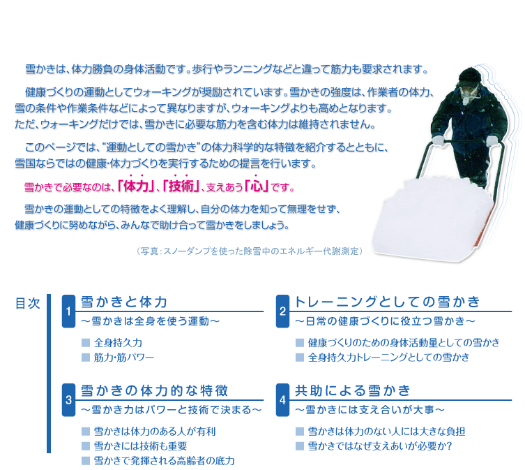 雪かきの体力科学
